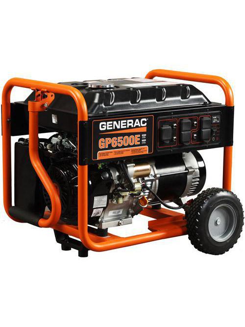Product image for Generac 5941 6500 W 240 VAC 60 Hz Electric/Recoil Pull Start Portable Generator