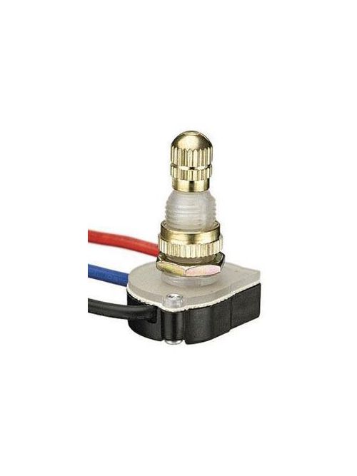 Product image for Ideal Industries 774062 3/6 Amp 250 VAC SPTT Wire Lead Terminal Brass Plated Rotary Switch