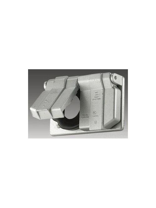 Crouse-Hinds Series WLRD1 1-3/8 Inch Die-Cast Copper Free Aluminum Spring Door Duplex Device Box Cover with Gasket Crouse-Hinds Series WLRD1 1-3/8 Inch Die-Cast Copper Free Aluminum Spring Door Duplex Device Box Cover with Gasket