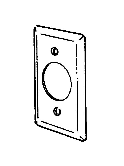 Appleton 180X 1-Gang Handy Box Cover, Single Receptacle 1-13/32" Hole, Steel (4-1/8" x 2-3/8")