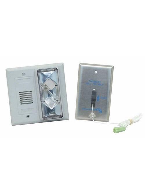 Product image for Edwards Signaling 7008B-N5 120 VAC 0.115 Amp 92 dB Clear Buzzer/Strobe Call for Assistance Kit