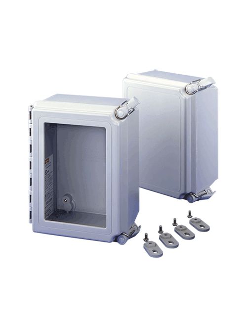 Hoffman A16148CHQRFGW 16 x 14 x 8 Inch Light Gray Fiberglass NEMA 4X Window Cover Enclosure Hoffman A16148CHQRFGW 16 x 14 x 8 Inch Light Gray Fiberglass NEMA 4X Window Cover Enclosure