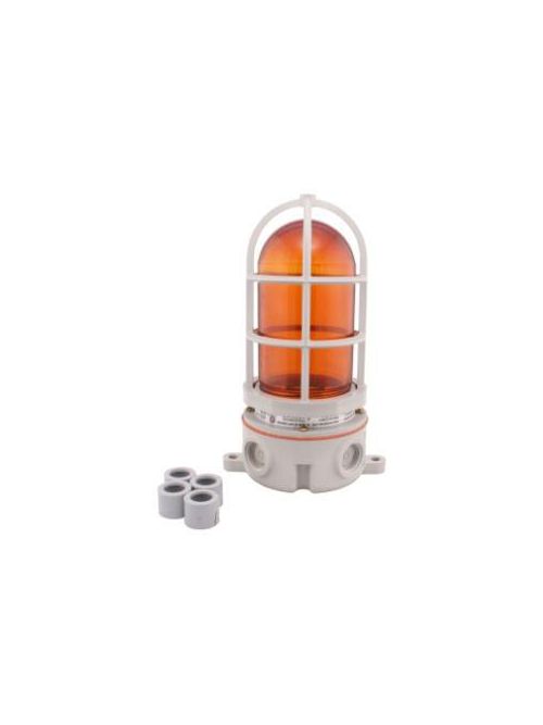 Product image for IPE 077494 (LVPF150HRA-HAZ) 150W PVC CEILING MOUNT INCANDESCENT FIXTURE HAZARDOUS LOCATION RATED AMBER