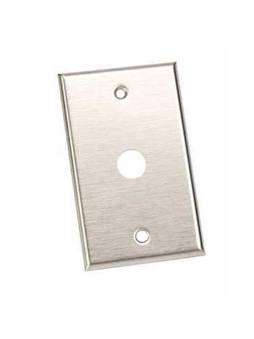Product image for Edwards Signaling 147-1 1-Gang Stainless Steel Push Button Switch Mounting Plate