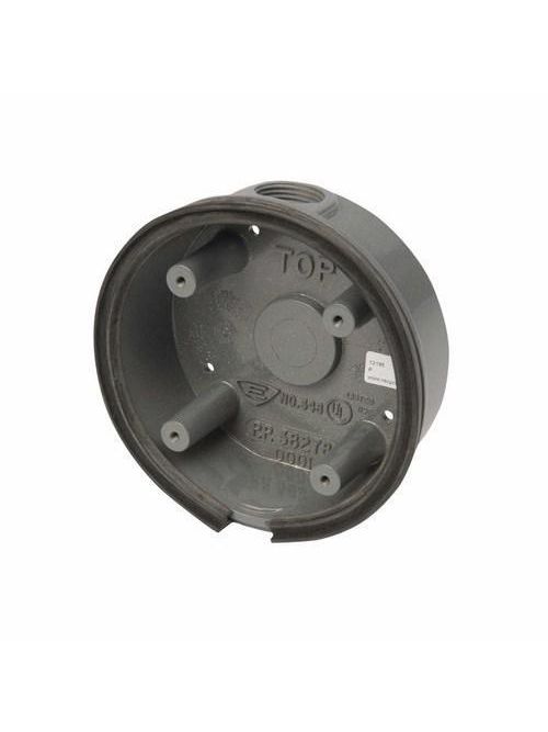 Product image for Edwards Signaling 348 4 Inch AC Gray Baked Enamel Die-Cast Aluminum Surface Mount Weatherproof Vibrating Bell Back Box