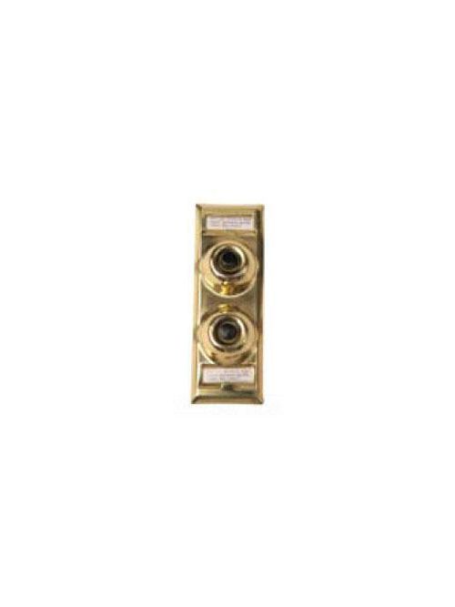 Product image for Edwards Signaling 602 48 VAC Satin Brass/Black Low Voltage Non-Illuminated Push Button