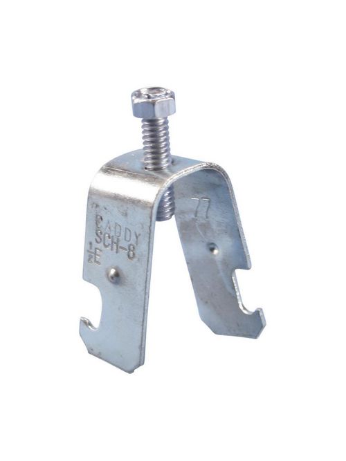 Caddy SCH8 1/2 Inch Electrogalvanized Steel 1-Piece Strut Conduit Clamp Caddy SCH8 1/2 Inch Electrogalvanized Steel 1-Piece Strut Conduit Clamp