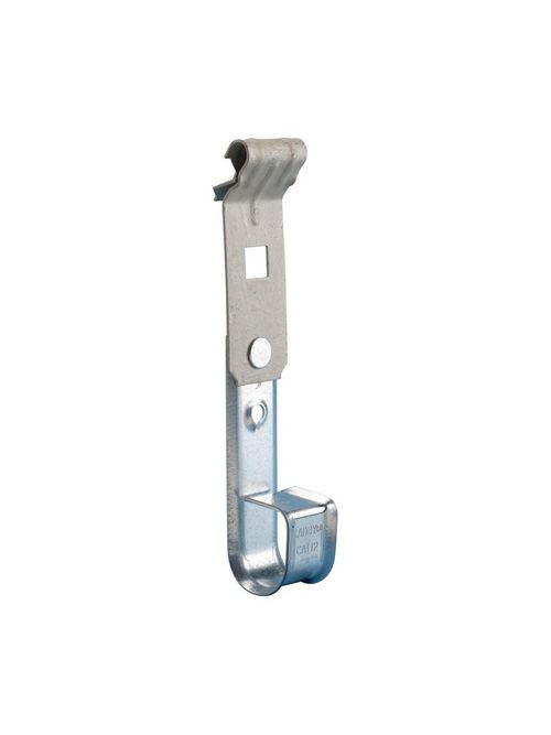 Product image for Caddy CAT12AF14 Caddy Cablecat J-Hook with Z Purlin Clip, Steel, Spring Steel, 3/4" dia, 1/16"-1/4" Flange