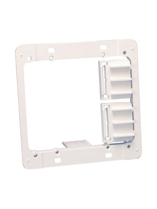 Product image for Caddy MPAL2 Plastic Low Voltage Mounting Plate, 2 Gang