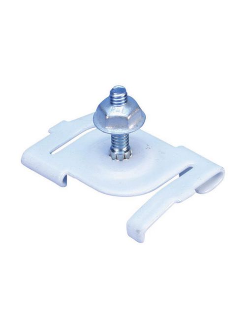 Product image for Caddy 4G8WH Twist Clip for Track Lighting, White, 15/16" T-Grid, #8x 5/8" Screw, Pal Nut