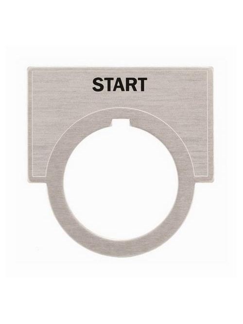 Siemens Industry 52NL03 2 x 1-7/16 Inch Start Brushed Aluminum Large Push Button Legend Plate Siemens Industry 52NL03 2 x 1-7/16 Inch Start Brushed Aluminum Large Push Button Legend Plate