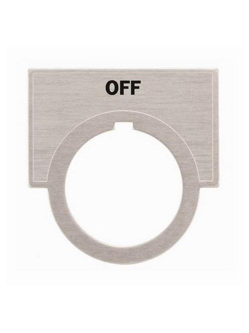 Siemens Industry 52NL12 2 x 1-7/16 Inch Off Brushed Aluminum Large Push Button Legend Plate Siemens Industry 52NL12 2 x 1-7/16 Inch Off Brushed Aluminum Large Push Button Legend Plate