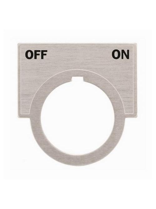 Siemens Industry 52NL26 2 x 1-7/16 Inch Off-On Brushed Aluminum Large Push Button Legend Plate Siemens Industry 52NL26 2 x 1-7/16 Inch Off-On Brushed Aluminum Large Push Button Legend Plate