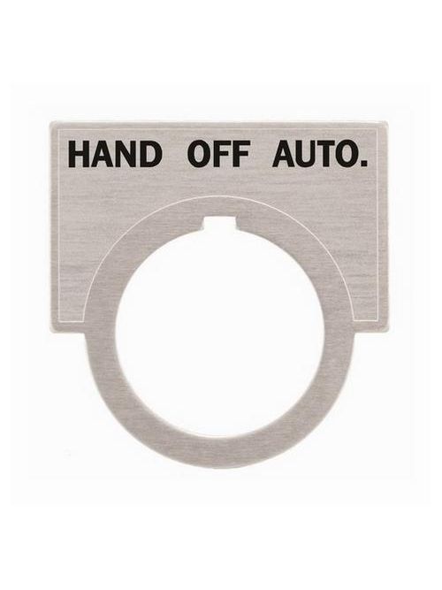 Siemens Industry 52NL37 2 x 1-7/16 Inch Hand-Off-Auto Brushed Aluminum Large Push Button Legend Plate Siemens Industry 52NL37 2 x 1-7/16 Inch Hand-Off-Auto Brushed Aluminum Large Push Button Legend Plate