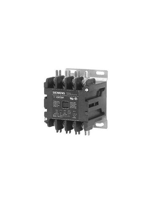 Product image for Siemens 42AF25AF 4-Pole 600 VAC 120 VAC Coil 150 Amp 7.5 Hp Open Type Definite Purpose Contactor