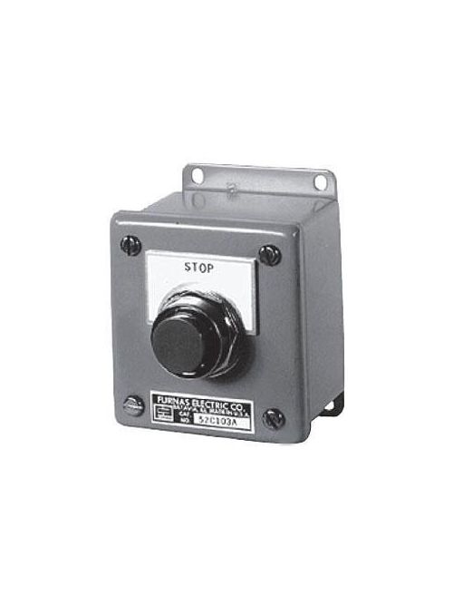 Product image for Siemens 52C117A 30 mm 1NO 1NC 1-Hole Red Momentary Heavy Duty Push Button Station