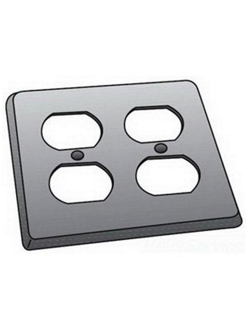 Product image for O-Z/Gedney FS-2-DCS 2-Gang Steel Duplex Receptacle Device Cover