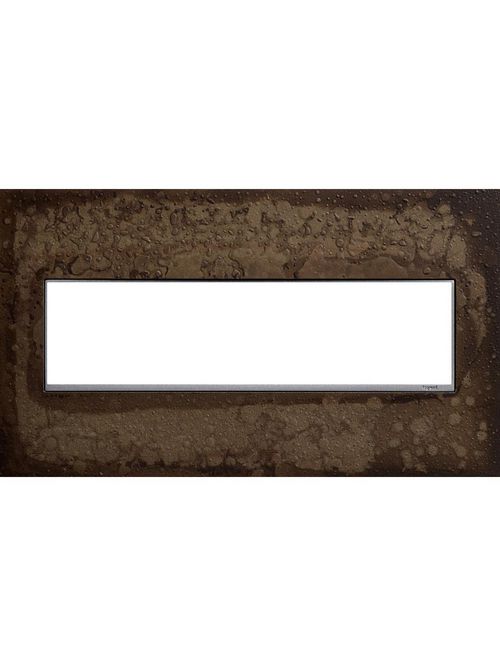 Product image for Pass & Seymour AWM4G-HFDS1 4 Gang adorne Wall Plate - Hand Forged Dark Smoke