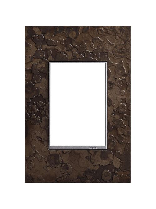 Product image for Pass & Seymour AWM1G3HFDS1 1 Gang 3 Module adorne Wall Plate - Hand Forged Dark Smoke