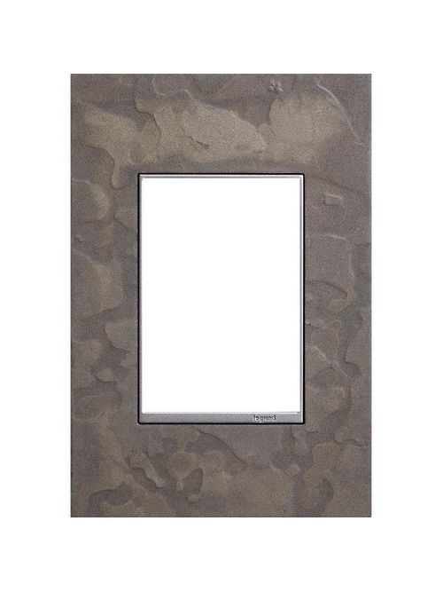 Product image for Pass & Seymour AWM1G3-HFBS1 1 Gang 3 Module adorne Wall Plate - Hand Forged Burnished Steel