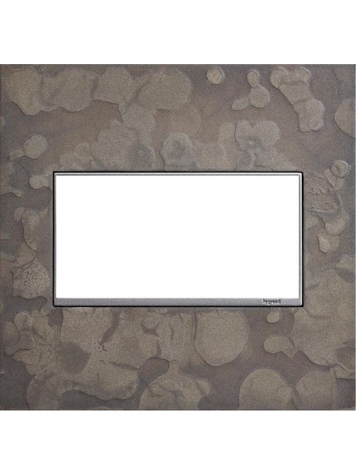 Product image for Pass & Seymour AWM2G-HFBS1 2 Gang adorne Wall Plate - Hand Forged Burnished Steel