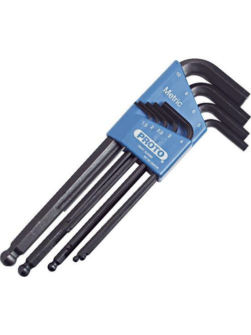 Product image for Proto J4996 Hex Key Set Ball Style 9Pc