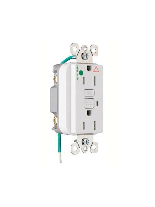 Product image for Receptacle GFCI tamper resist 125V 15A white