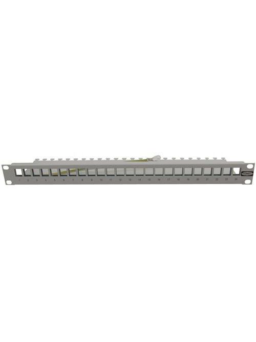 Product image for Panel patch unloaded 24-port steel 1U-flat silver