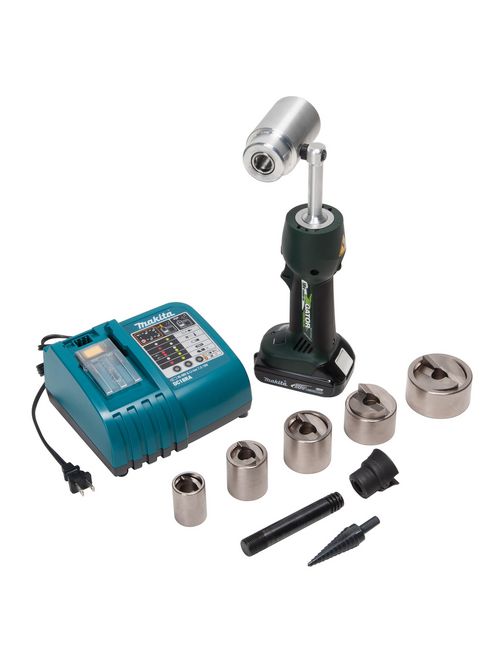 Product image for Greenlee LS50L11SP 10 Gauge Carbon Steel Knockout Speed Punching Tool Kit