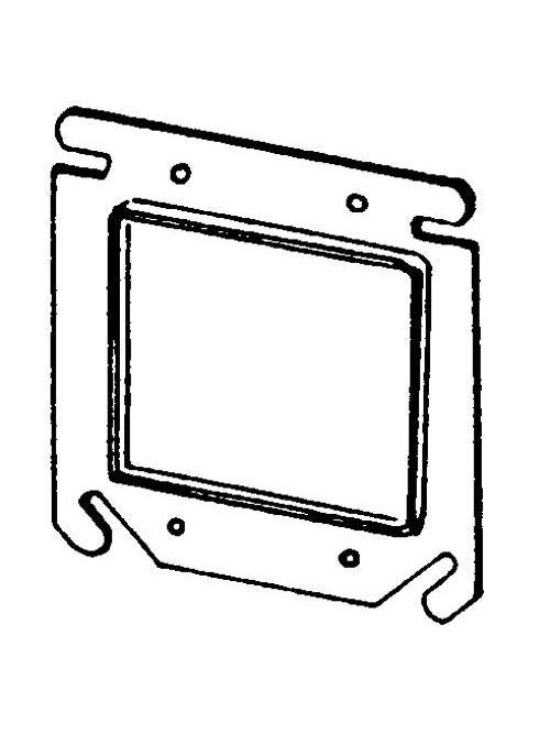 Product image for Appleton 8470WB 4" Square Cover / Mud Ring, 1/4" Raised, 3.5cu.in, Double Device, Steel