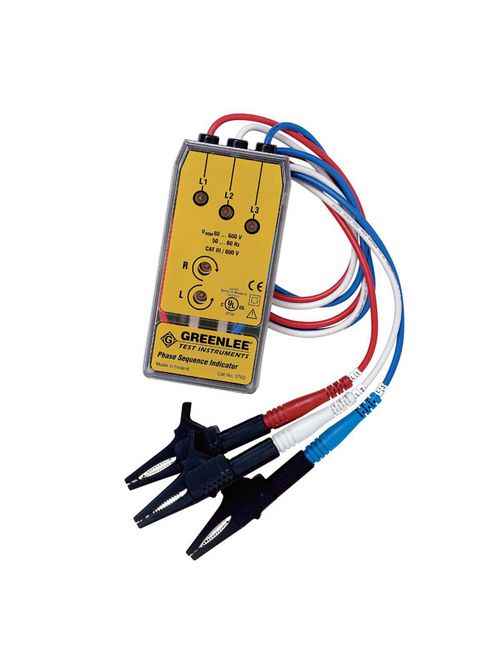 Product image for Greenlee 5702 Rectangular Motor Rotation Phase Sequence Indicator