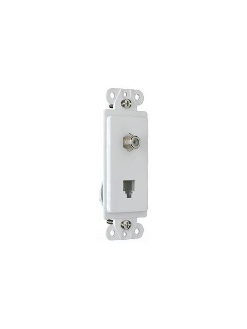 Product image for P&S S26TELTVWCC14 SIGNATURE TELEPHONE/TV OUTLET WH