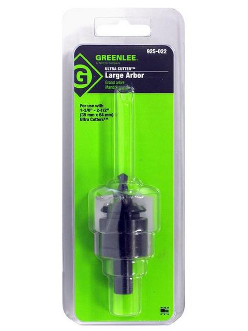 Greenlee 925-022 High Speed Steel Large Hole Cutter Arbor with Pilot Drill Greenlee 925-022 High Speed Steel Large Hole Cutter Arbor with Pilot Drill
