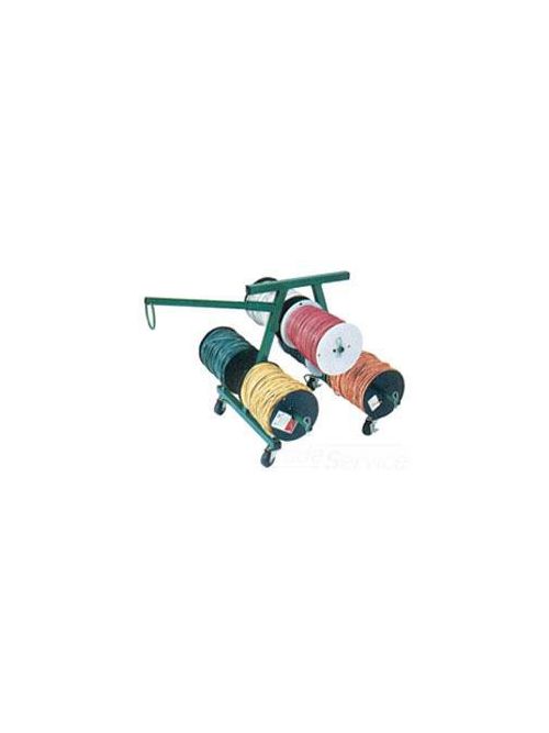 Product image for Greenlee 906 Welded Steel Frame Deluxe Wire Caddy with Caster and Guide