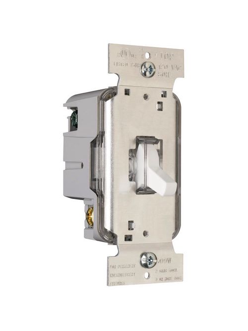 Product image for P&S T600-LW TOGGLE DIMMER 600W/SP L