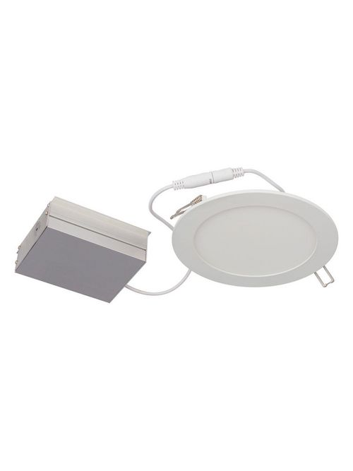 Product image for Lightolier FD6R09930TE1W 6" Round Flat Downlight, 900 Lumens, 90 CRI, 3000K CCT, 120V, White