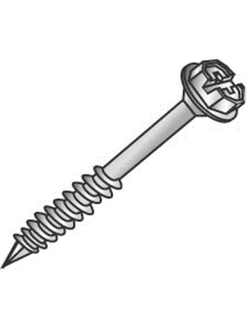 Product image for Cully 60360 1/4 x 3-3/4" Tapcon™ Concrete Screws, Hex Washer Head, Slotted, Blue