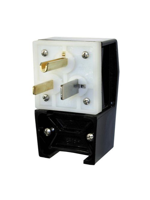 Hubbell Wiring Devices HBL9368 50 Amp 250 Volt 2-Pole 3-Wire NEMA 6-50P Black Straight Blade Angle Plug Hubbell Wiring Devices HBL9368 50 Amp 250 Volt 2-Pole 3-Wire NEMA 6-50P Black Straight Blade Angle Plug
