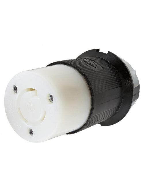 Hubbell Wiring Devices HBL2313 20 Amp 125 Volt 2-Pole 3-Wire NEMA L5-20R Black and White Locking Connector Body Hubbell Wiring Devices HBL2313 20 Amp 125 Volt 2-Pole 3-Wire NEMA L5-20R Black and White Locking Connector Body