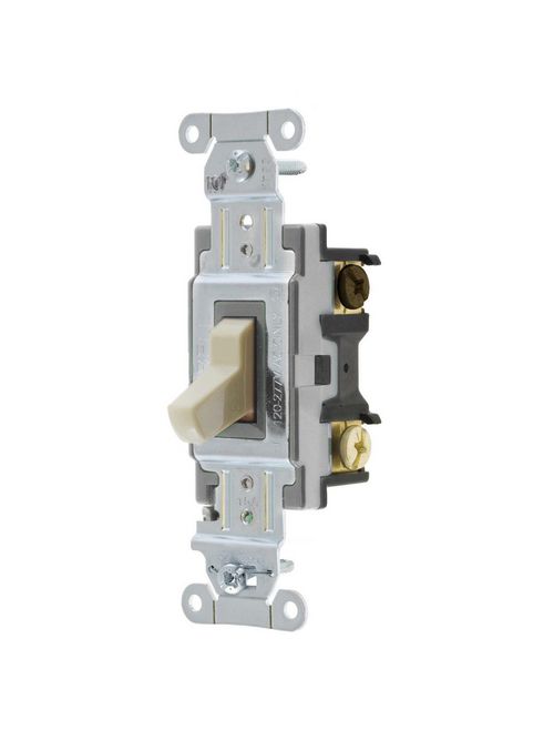 Hubbell Wiring Devices CSB315I 15 Amp 120/277 VAC 3-Way Ivory Toggle Switch Hubbell Wiring Devices CSB315I 15 Amp 120/277 VAC 3-Way Ivory Toggle Switch