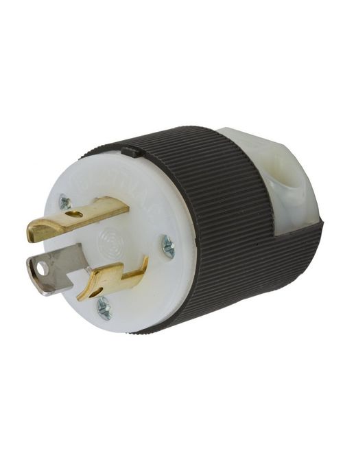 Hubbell Wiring Devices HBL4770C 15 Amp 277 VAC NEMA L7-15P Black and White Nylon Single Locking Plug Hubbell Wiring Devices HBL4770C 15 Amp 277 VAC NEMA L7-15P Black and White Nylon Single Locking Plug