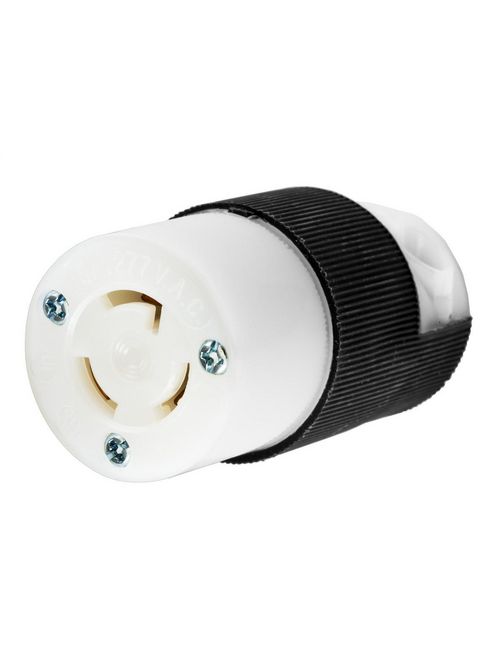 Hubbell Wiring Devices HBL4779C 15 Amp 277 VAC NEMA L7-15R Black and White Nylon Locking Connector Hubbell Wiring Devices HBL4779C 15 Amp 277 VAC NEMA L7-15R Black and White Nylon Locking Connector