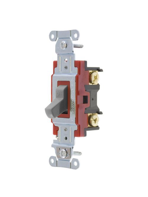 Hubbell Wiring Devices 1222GY 20 Amp 120/277 VAC 2-Pole Gray Toggle Switch Hubbell Wiring Devices 1222GY 20 Amp 120/277 VAC 2-Pole Gray Toggle Switch