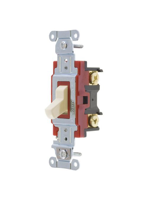 Hubbell Wiring Devices 1223LA 20 Amp 120/277 VAC 3-Way Light Almond Toggle Switch Hubbell Wiring Devices 1223LA 20 Amp 120/277 VAC 3-Way Light Almond Toggle Switch