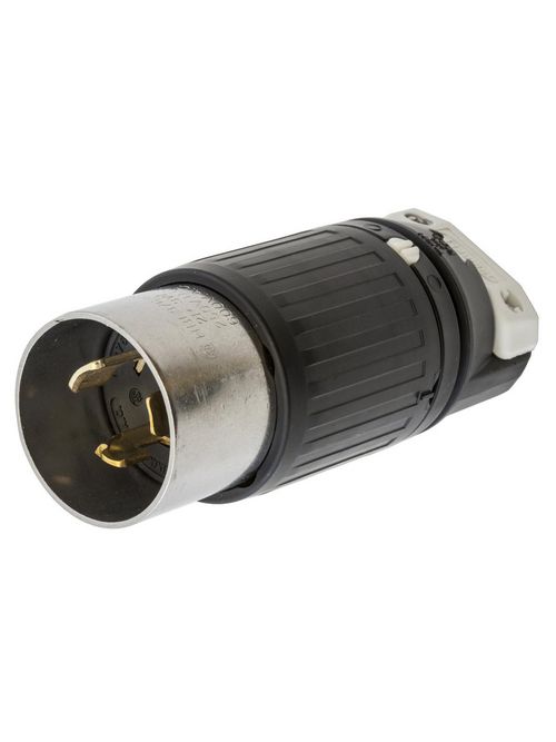 Hubbell Wiring Devices HBL3763C 50 Amp 600 VAC and 250 VDC 2-Pole 3-Wire Nylon Locking Plug Hubbell Wiring Devices HBL3763C 50 Amp 600 VAC and 250 VDC 2-Pole 3-Wire Nylon Locking Plug