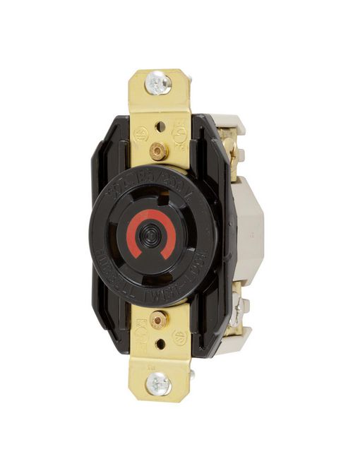 Hubbell Wiring Devices HBL2710 30 Amp 125/250 Volt 3-Pole 4-Wire NEMA L14-30R Black Single Flush Locking Receptacle Hubbell Wiring Devices HBL2710 30 Amp 125/250 Volt 3-Pole 4-Wire NEMA L14-30R Black Single Flush Locking Receptacle