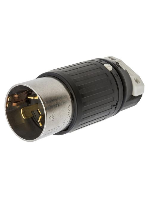 Hubbell Wiring Devices HBL3765C 50 Amp 600 VAC and 250 VDC 3-Pole 4-Wire Nylon Locking Plug Hubbell Wiring Devices HBL3765C 50 Amp 600 VAC and 250 VDC 3-Pole 4-Wire Nylon Locking Plug