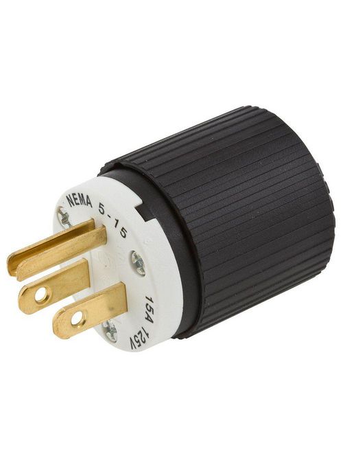 Hubbell Wiring Devices 515SP 15 Amp 125 Volt NEMA 5-15P Nylon Straight Blade Plug Hubbell Wiring Devices 515SP 15 Amp 125 Volt NEMA 5-15P Nylon Straight Blade Plug