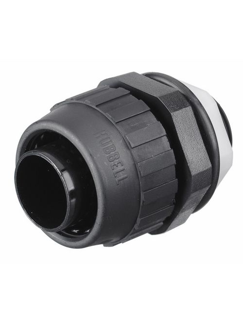 Hubbell Wiring Devices P075NBKA 3/4 Inch Black Straight Male Non-Metallic Liquidtight Connector Hubbell Wiring Devices P075NBKA 3/4 Inch Black Straight Male Non-Metallic Liquidtight Connector