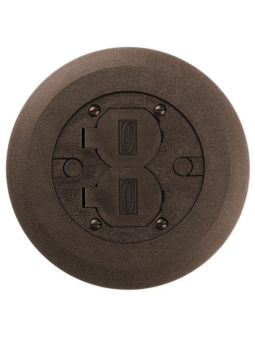 Hubbell Wiring Devices PFBCBRA 6.25 Inch Brown Non-Metallic Round Multi-Service Cover and Flange Assembly Hubbell Wiring Devices PFBCBRA 6.25 Inch Brown Non-Metallic Round Multi-Service Cover and Flange Assembly